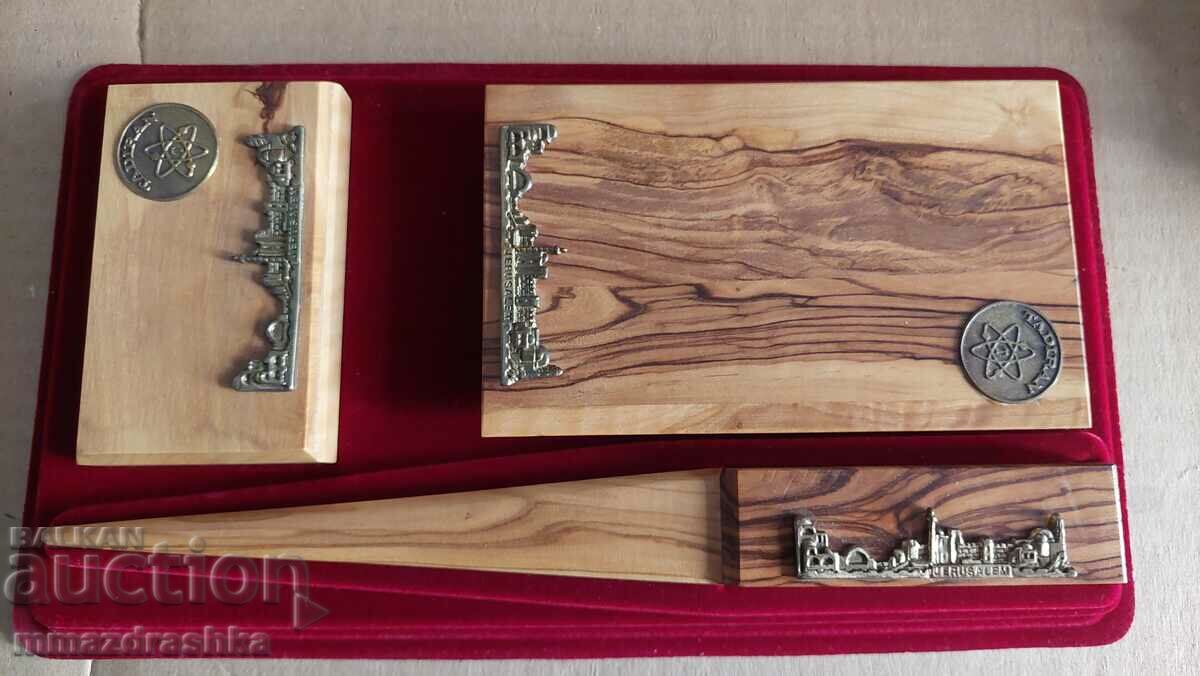 Wooden desk set Jerusalem