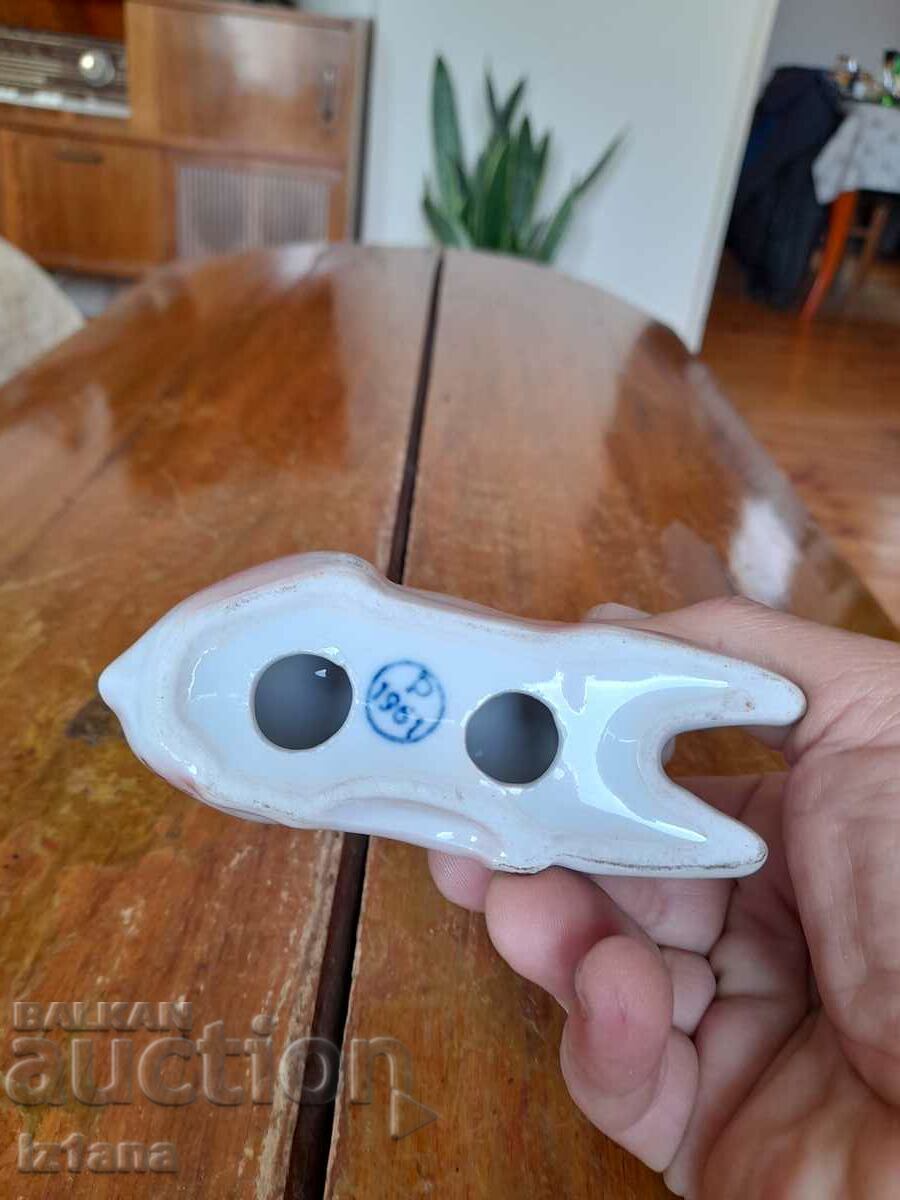 Figurină veche din porțelan, căprioară - 5