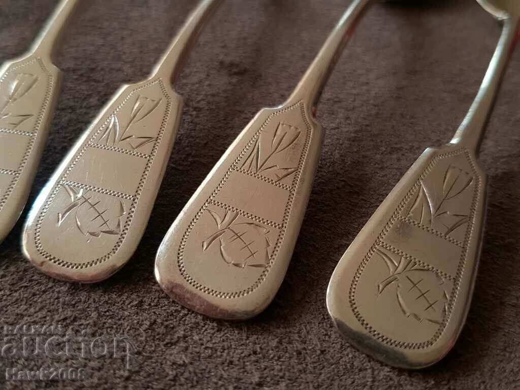 Delivery of 1892 Russian Empire Moscow silver 84 baptism spoons Delivery of 1892 Russian Empire Moscow silver 84 baptism spoons