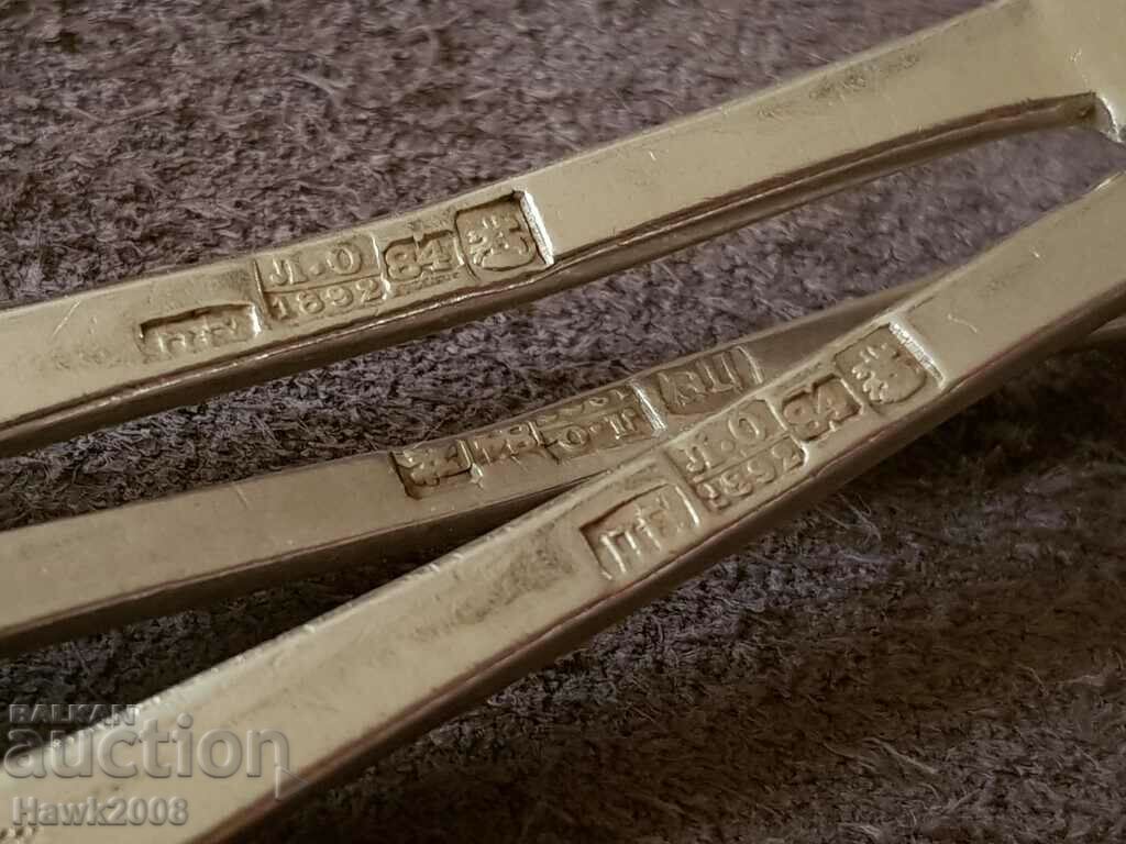 1892 Russian Empire Moscow silver 84 baptism spoons - 6 1892 Russian Empire Moscow silver 84 baptism spoons - 6