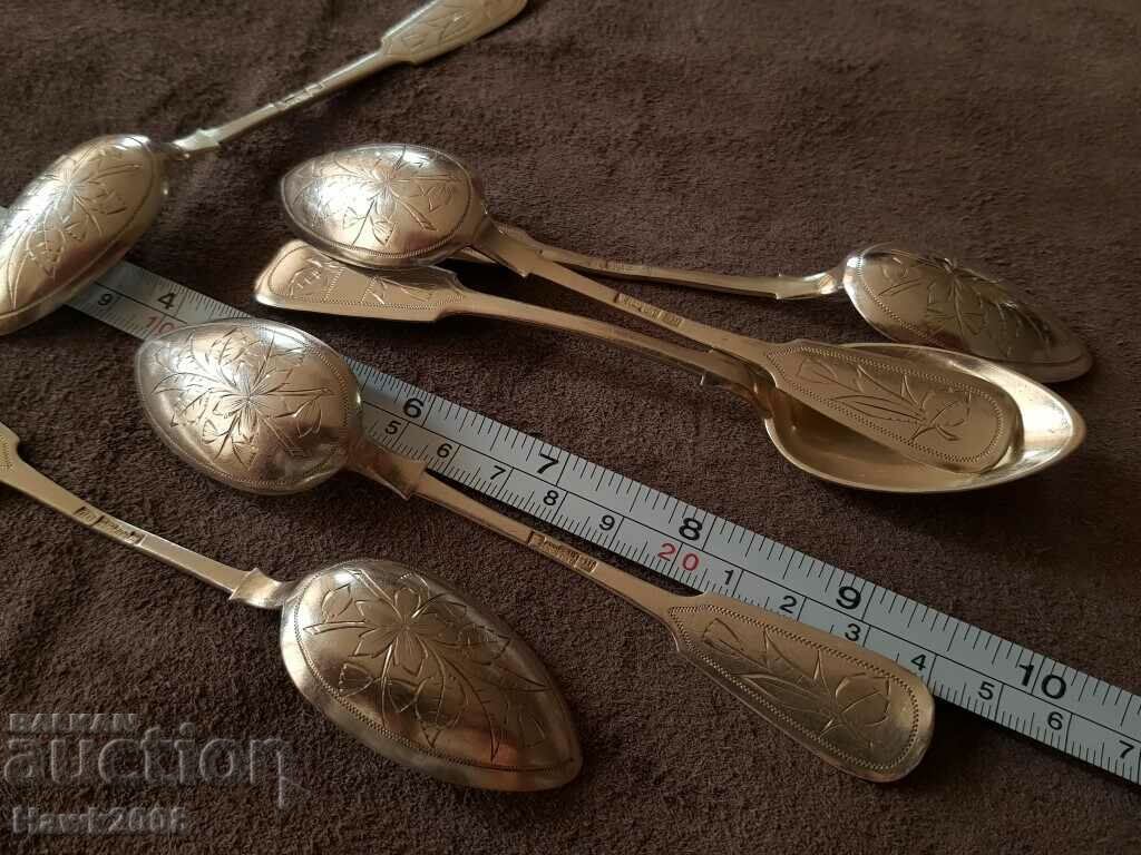 1892 Russian Empire Moscow silver 84 baptism spoons - 7 1892 Russian Empire Moscow silver 84 baptism spoons - 7