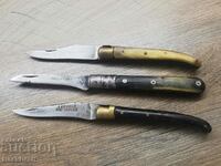 3 pieces of Old French Pocket Knives LAGUIOLE, LAGIOL