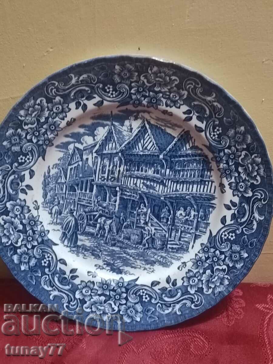 English Plate with marking decor decoration