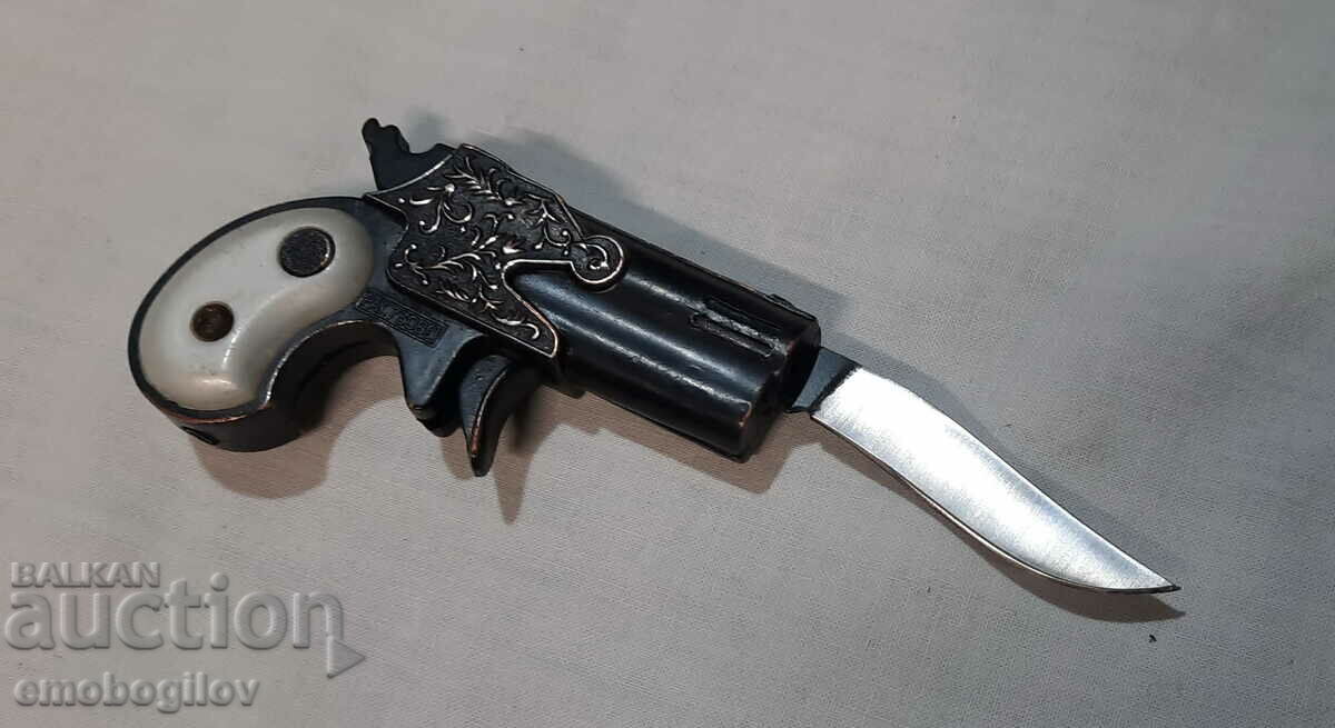 Pistol decorativ cu cuțit