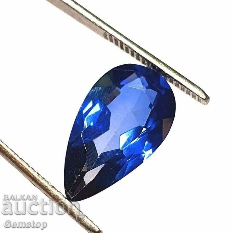 BZC! 10.05 ct natural tanzanite pear cert. GGL from 1 st!