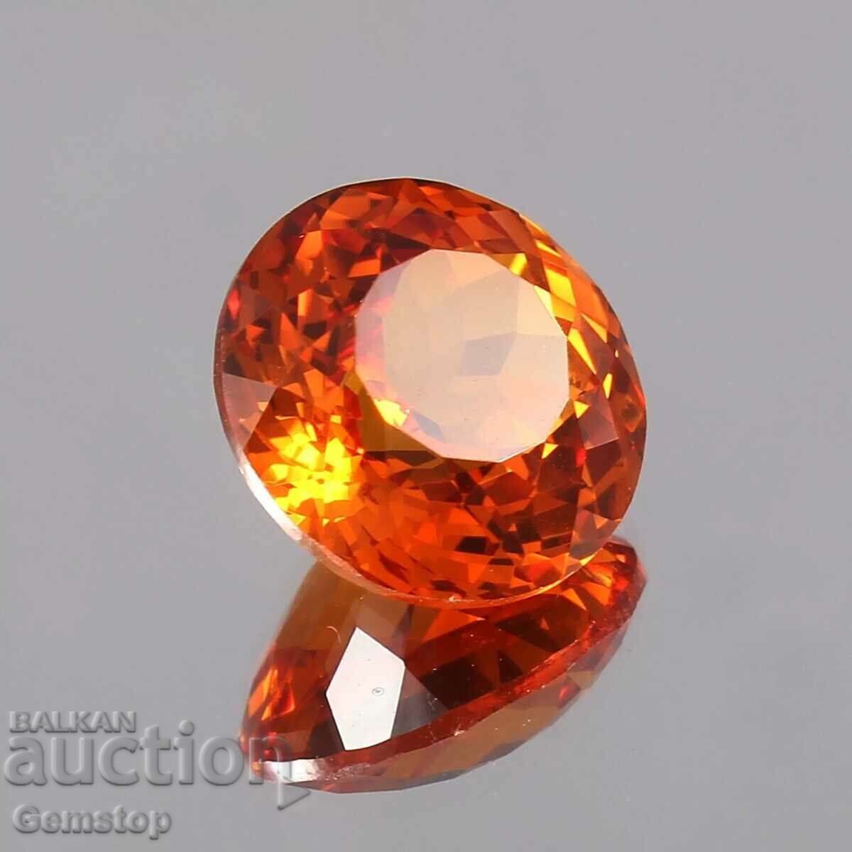 BZC! 6,65 carate safir natural rotund cert.GGL de 1!