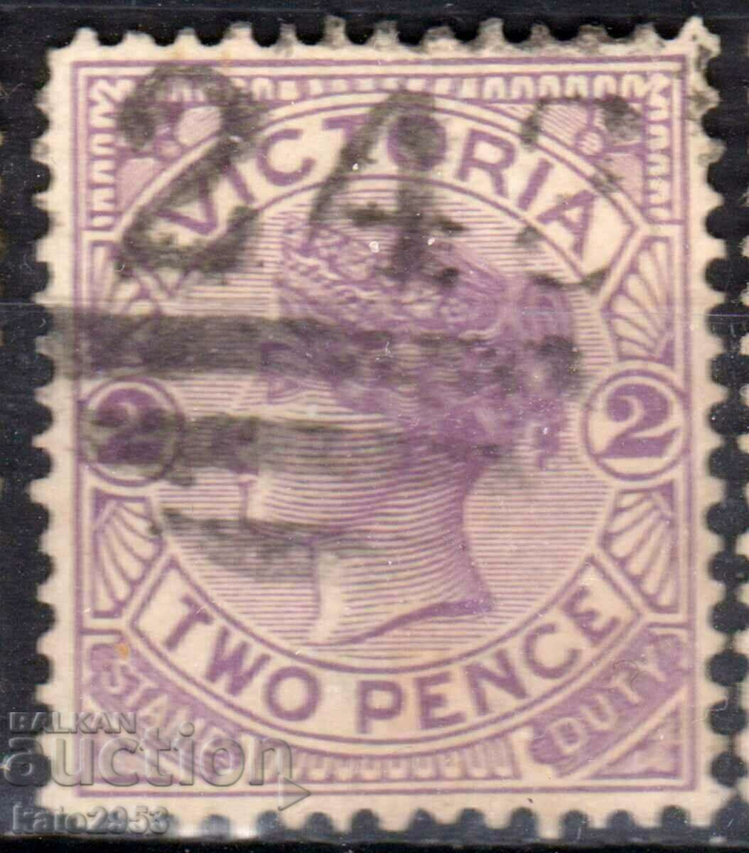 GB/Australia/Victoria-1886-QV-класическа марка,клеймо