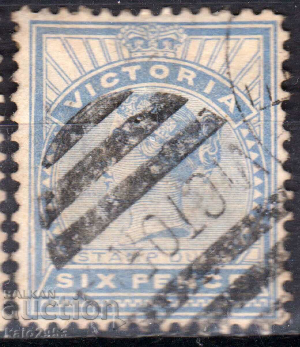 GB/Australia/Victoria-1886-QV-класическа марка,клеймо