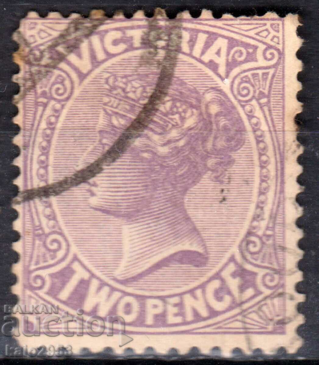 GB/Australia/Victoria-1886-QV-marca clasică, ștampilă