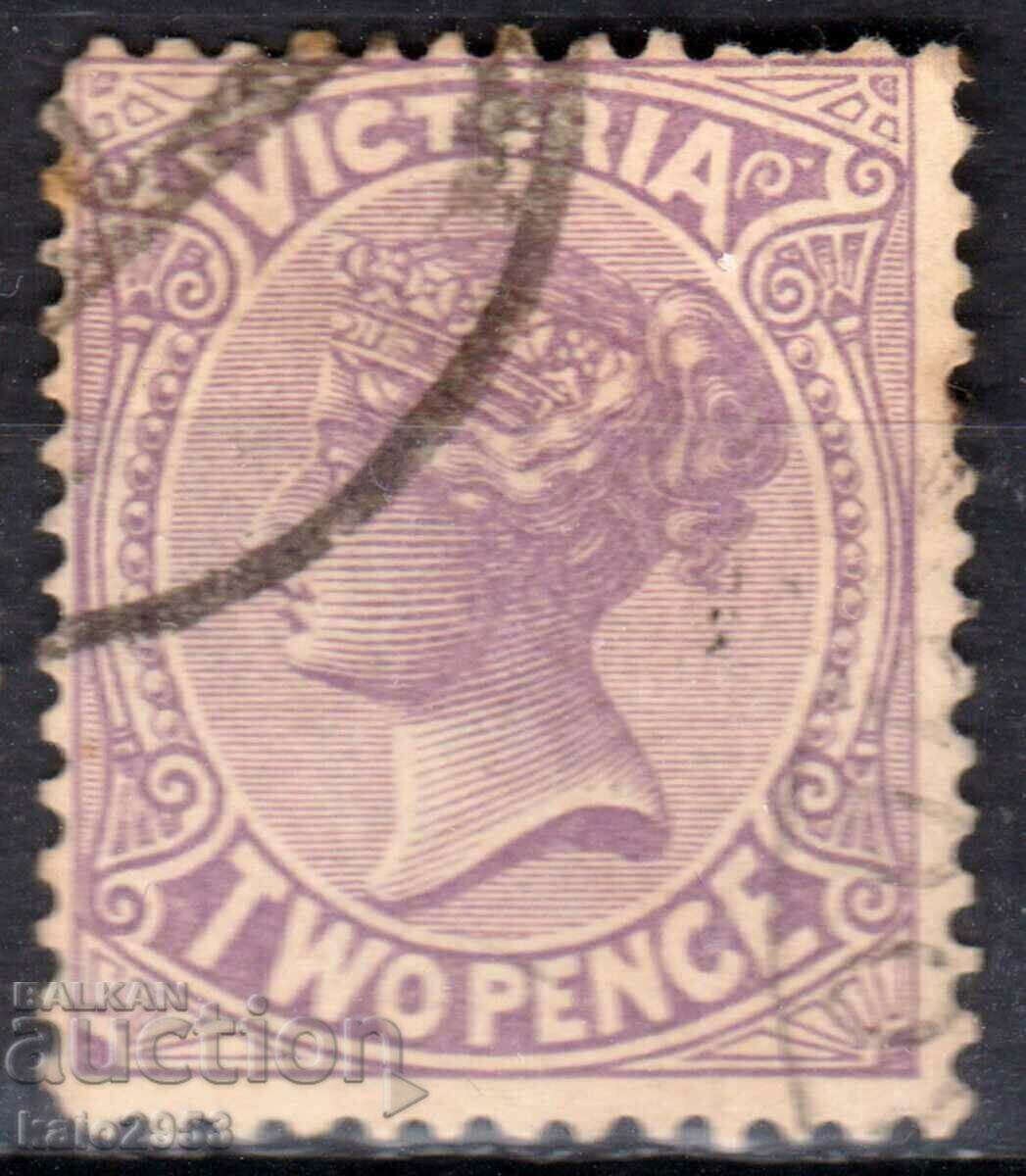 GB/Australia/Victoria-1886-QV-класическа марка,клеймо