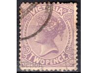 GB/Australia/Victoria-1886-QV-класическа марка,клеймо