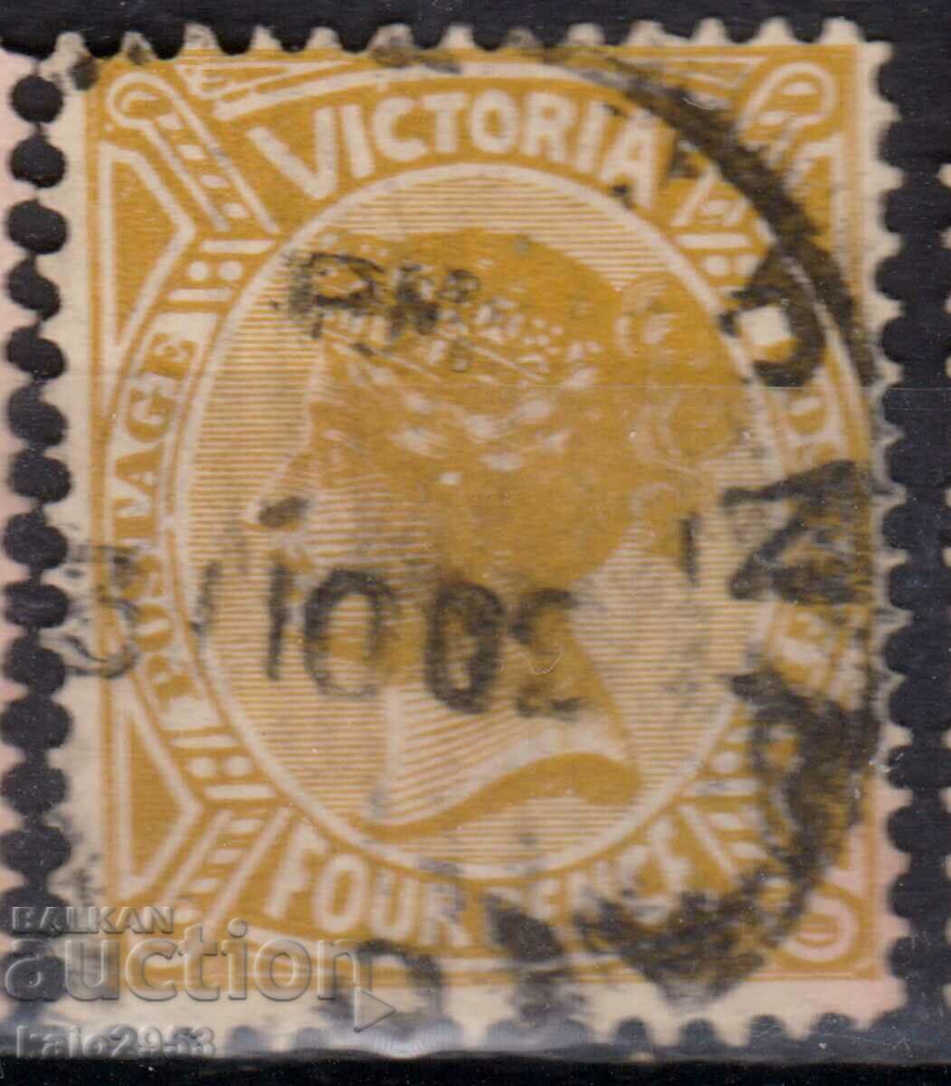 GB/Australia/Victoria-1901-QV-класическа марка,клеймо