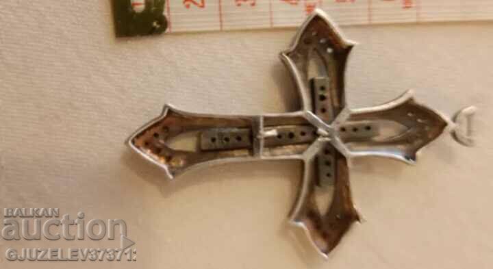 Very beautiful silver cross with zircons sample 925 -20 grams with price 280.00 BGN | € 143.16 Very beautiful silver cross with zircons sample 925 -20 grams with price 280.00 BGN | € 143.16