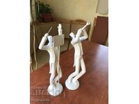 SCULPTURE FIGURE ART BEAUTIFUL HEAVY UNIQUE-2 PCS.