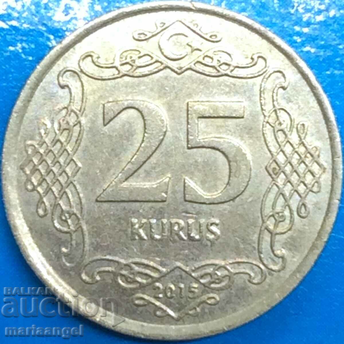 Τουρκία 25 kuruş 2015