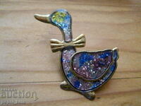 old brooch - duck