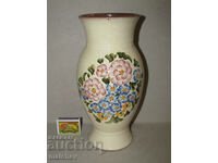 Large vase ceramic 26cm glaze. baked clay hand painted