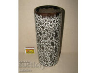 Large ceramic vase 25cm glaze. baked clay hand decorated.