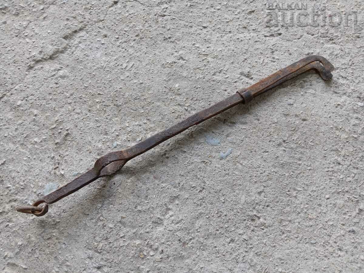 Old PRIMITIVE hand forged dilaf wrought iron tongs - 5 Old PRIMITIVE hand forged dilaf wrought iron tongs - 5