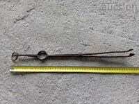 Old PRIMITIVE hand forged dilaf wrought iron tongs