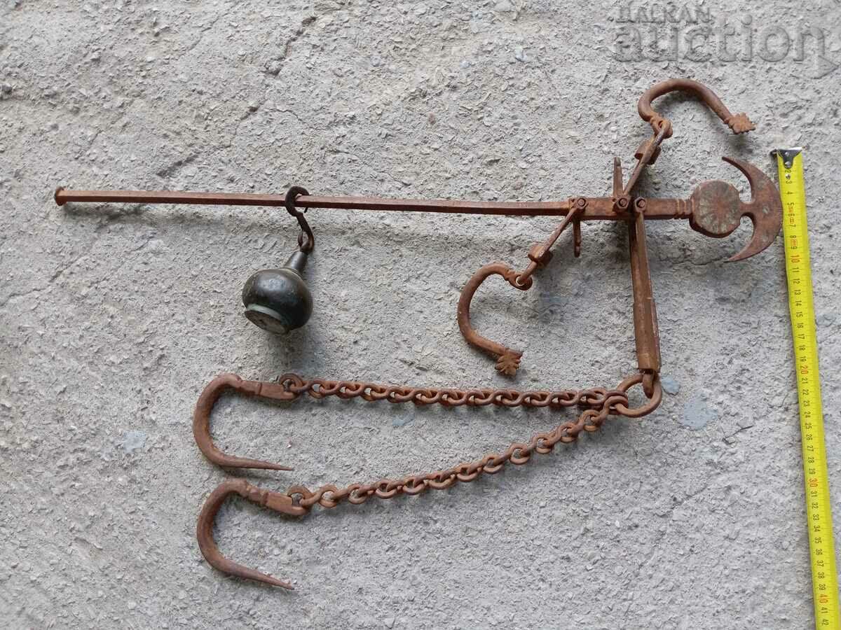 Delivery of antique ottoman scale with mace scales in oki wrought iron