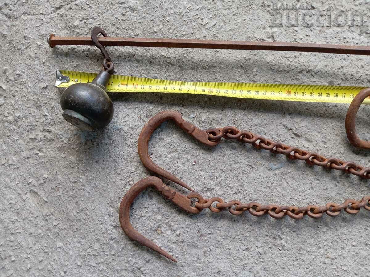 antique ottoman scale with mace scales in oki wrought iron - 6