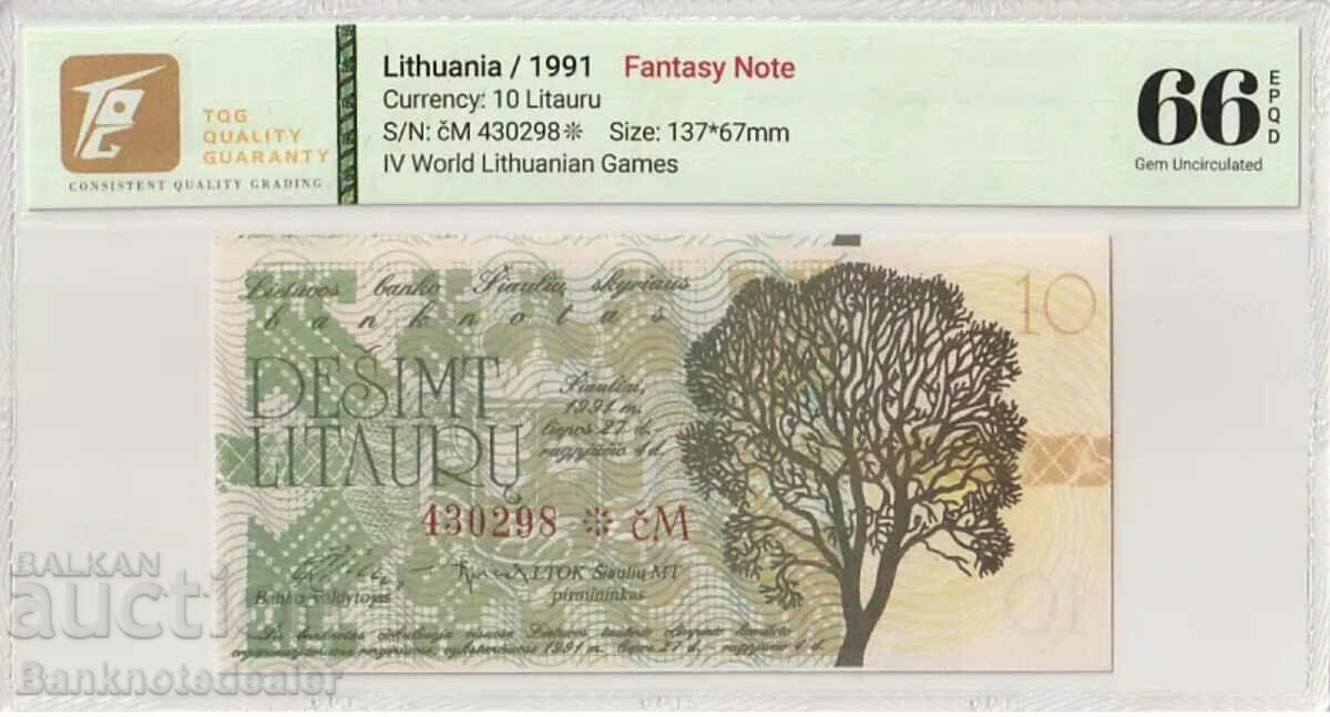 Lithuania 10 Litural 1991 TQG 67