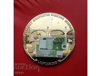 Germany-medal common European currency-banknote 100 euros