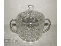 Sugar bowl 13 cm modern. lead-free crystalline glass crystalline