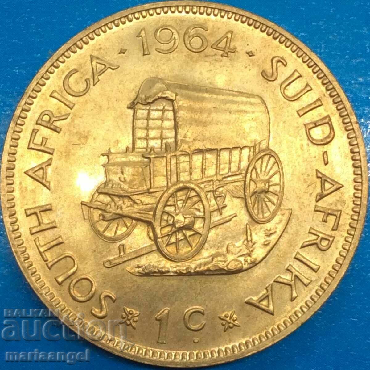 1 цент 1964  Южна Африка UNC PROOF