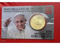 Card de monede - Vatican #5 cu 50 de cenți 2014