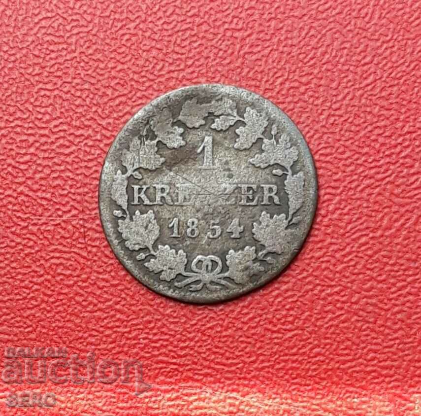 Germania-Bavaria-1 Kreuzer 1854