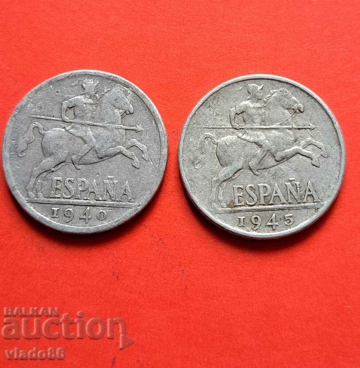 10 сентимос 1940 и 1945 Испания