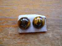 tiger's eye clip-on earrings