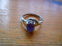 silver ring with amethyst - 2.90 g / 925 pr