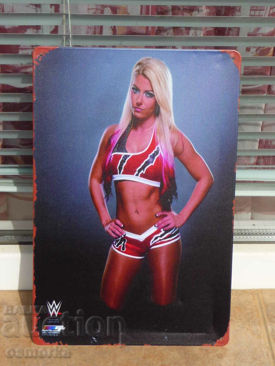 Metal plate Alexa Bliss wrestling sport bodybuilding sexy wrestler