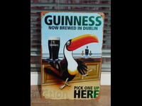 Placă metalică Bere Guinness Toucan Beach Bar Dark Draft