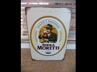 Birra Moretti beer metal sign Italian advertising nice