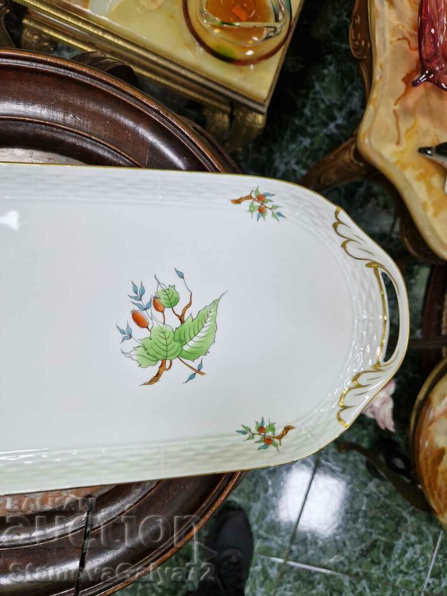 Large Antique Collectible Herend Porcelain Platter - 6 Large Antique Collectible Herend Porcelain Platter - 6