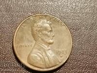 1983 1 cent D USA