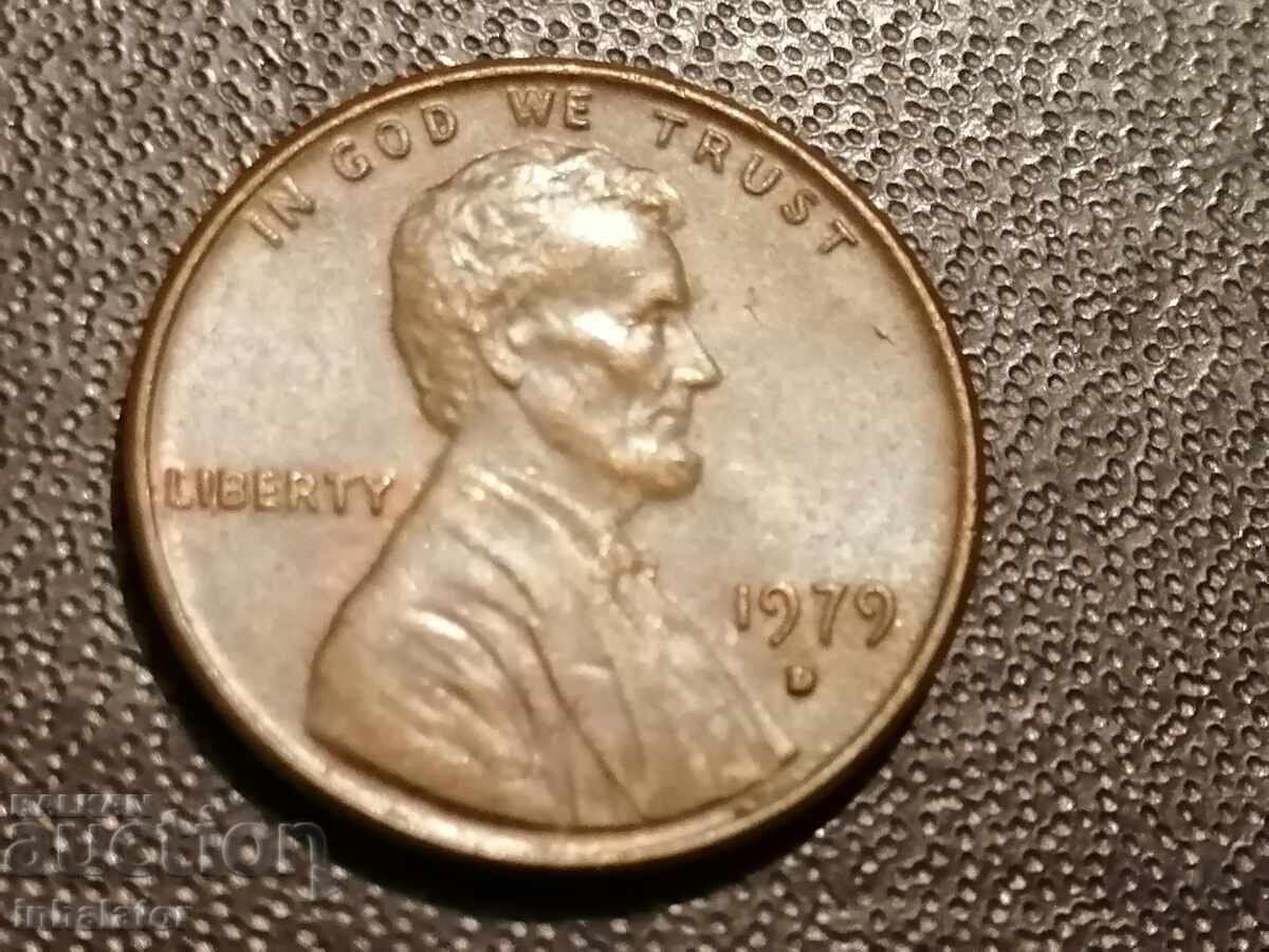 1979 1 cent D SUA