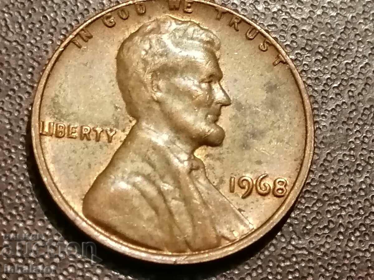 1968 1 cent SUA