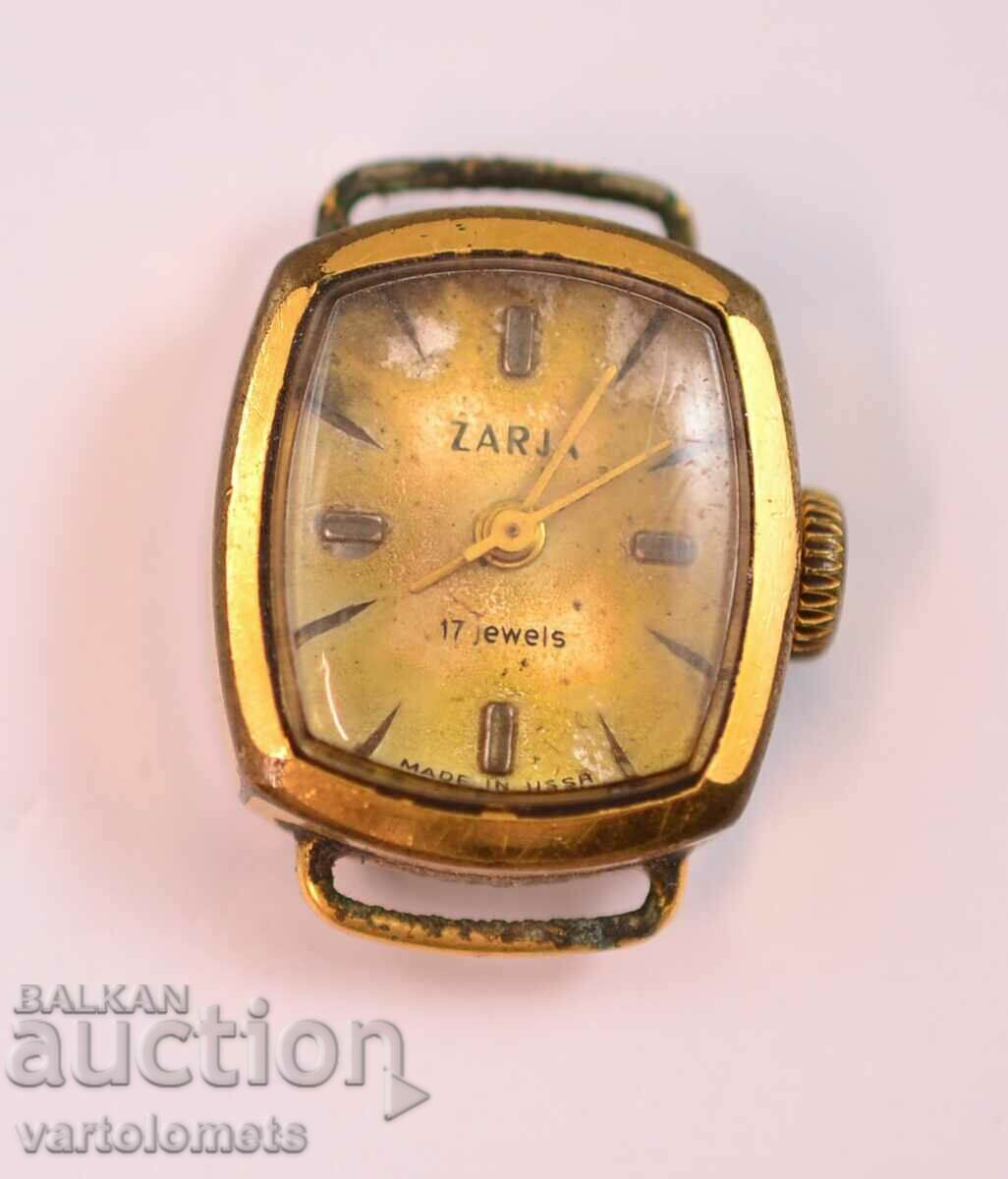 Women's watch ZARYA USSR gold plated 10 Mk - works