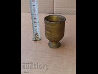 Old miniature bronze mortar. Rarely