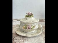 A very beautiful porcelain soup bowl with markings