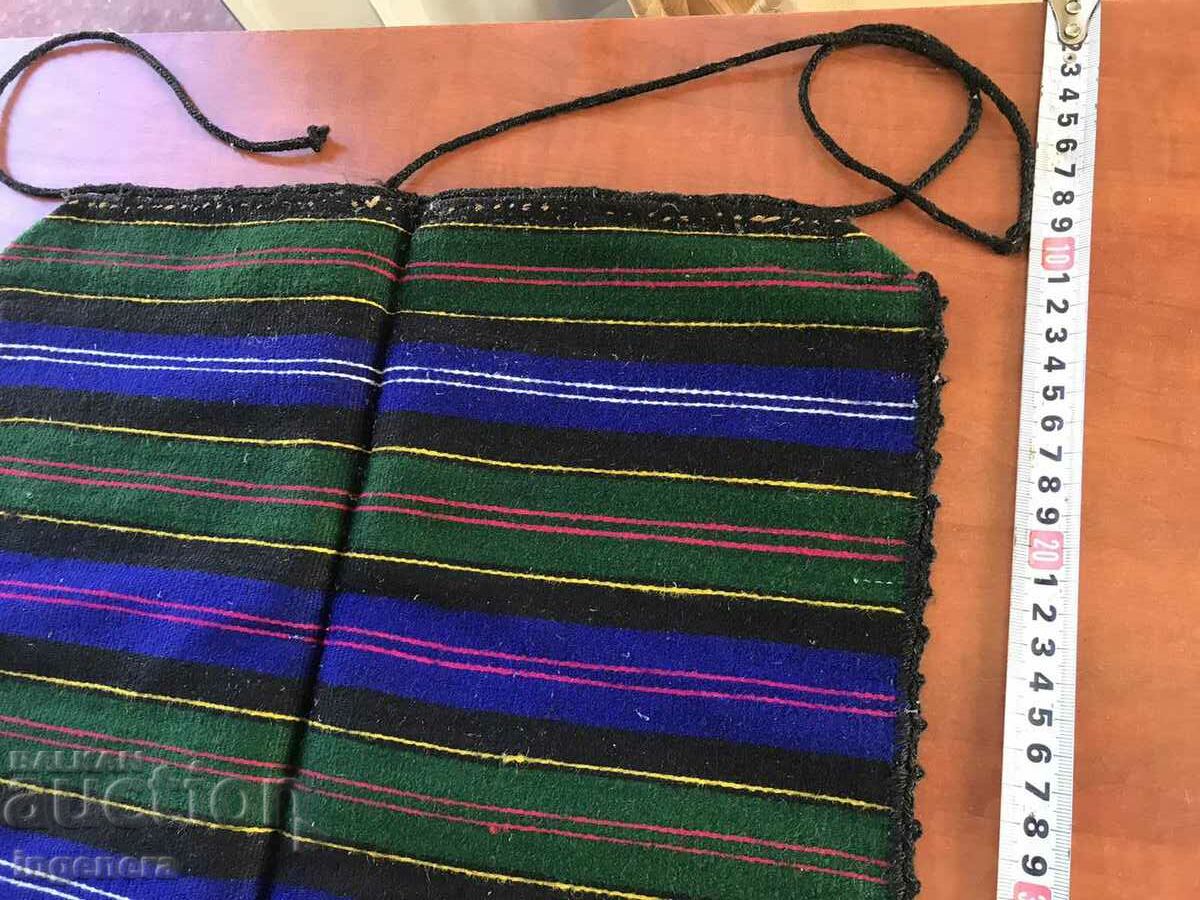 ANTIQUE ETHNIC WOVEN WOOL APRON - 5