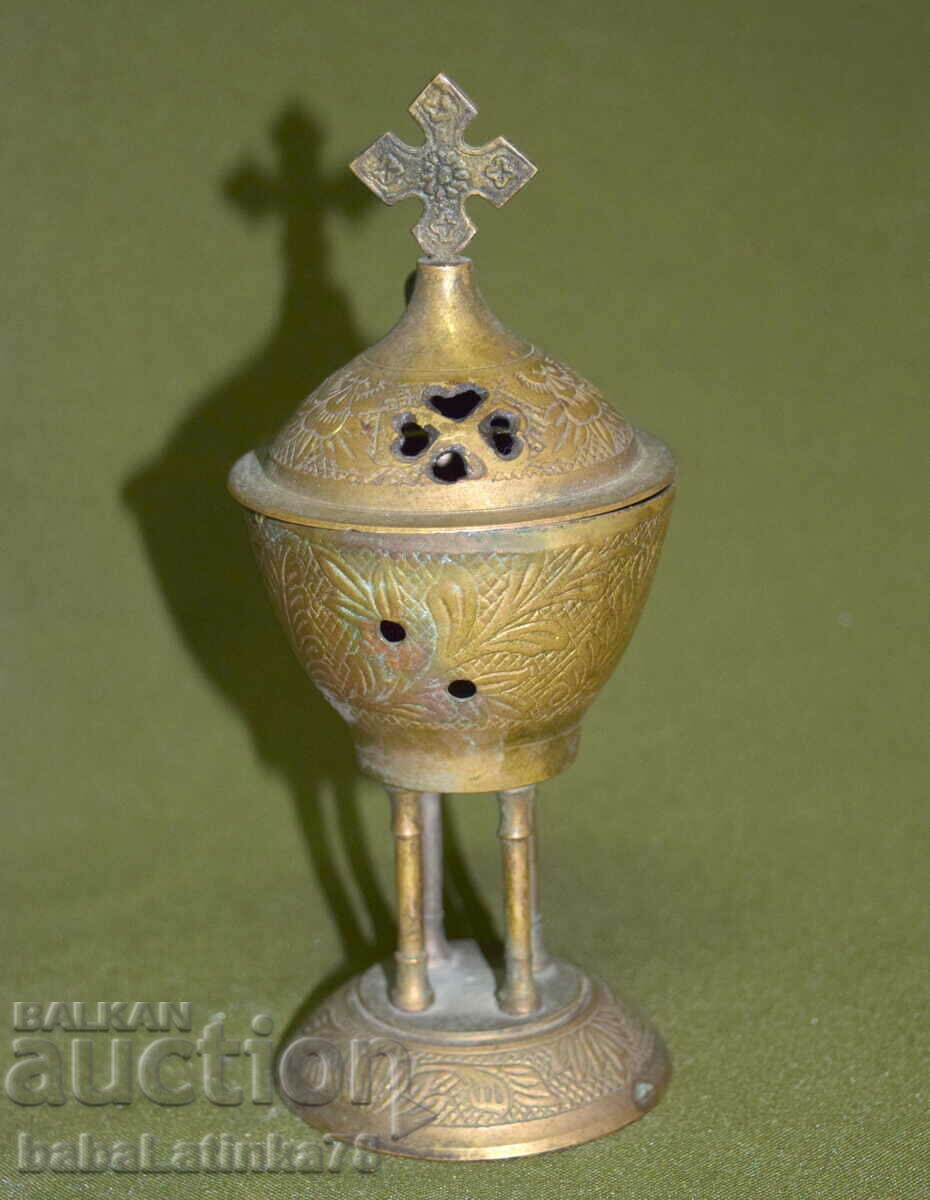 Old bronze candle holder