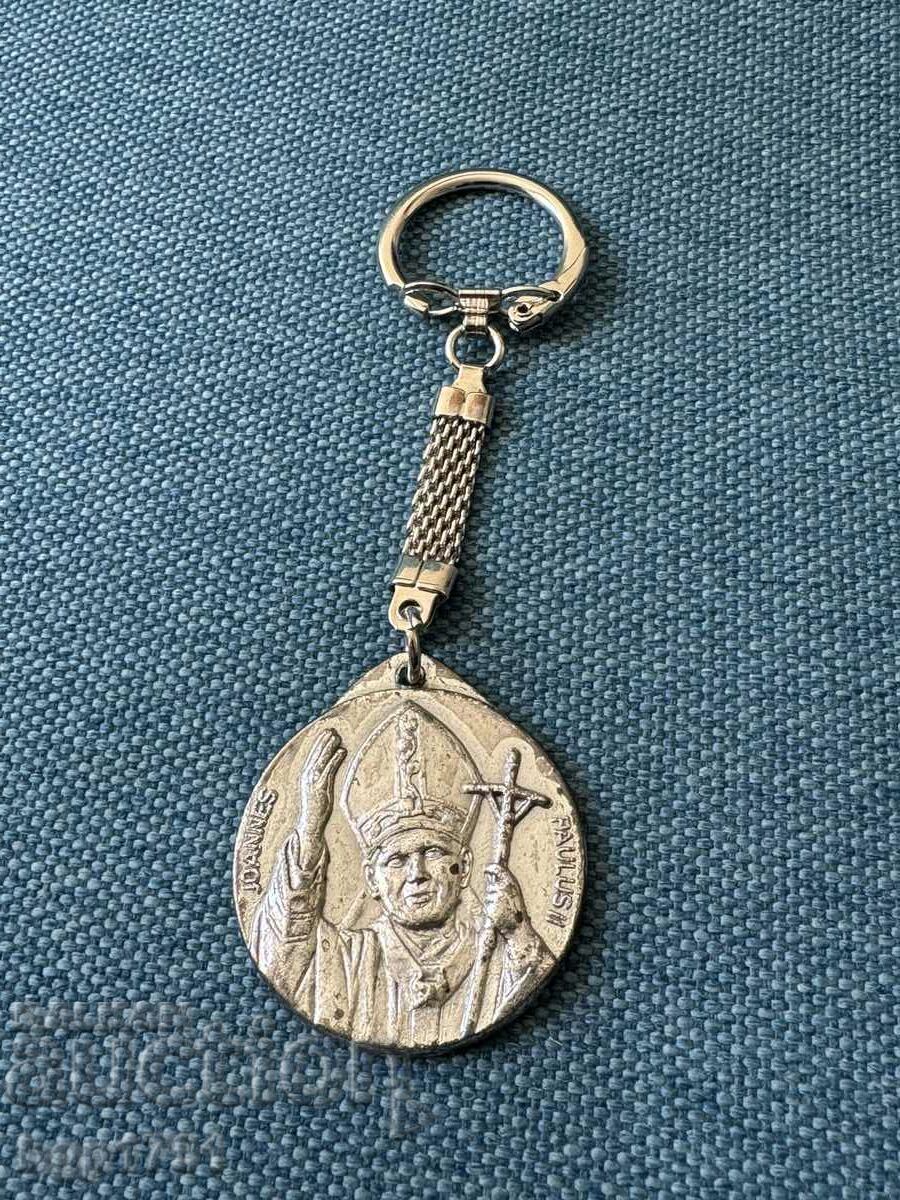 Keychain - with Pope John Paul, new with price 10.00 BGN | € 5.11