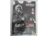 Program de fotbal - Liverpool - CSKA 2005