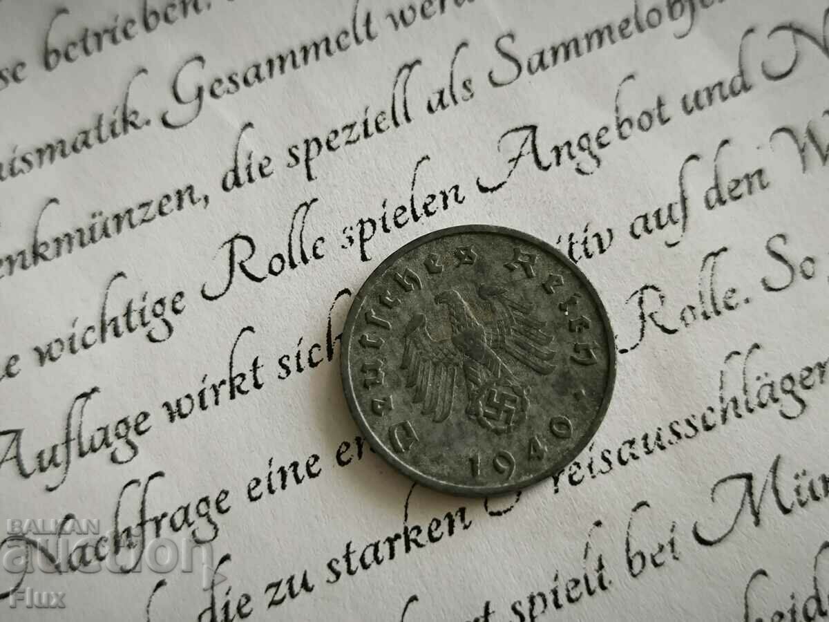 Coin - Third Reich - Germany - 10 Pfennig | 1940; Series A with price 5.25 BGN | € 2.68 Coin - Third Reich - Germany - 10 Pfennig | 1940; Series A with price 5.25 BGN | € 2.68